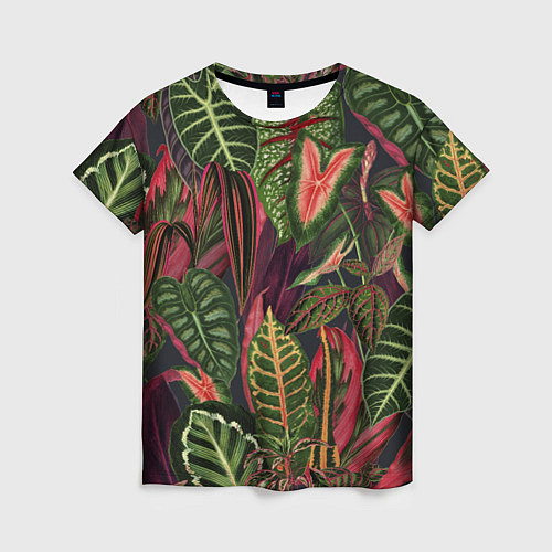 Женская футболка Красные Тропики / 3D-принт – фото 1