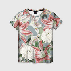 Женская футболка Цветы Романтические Лилии