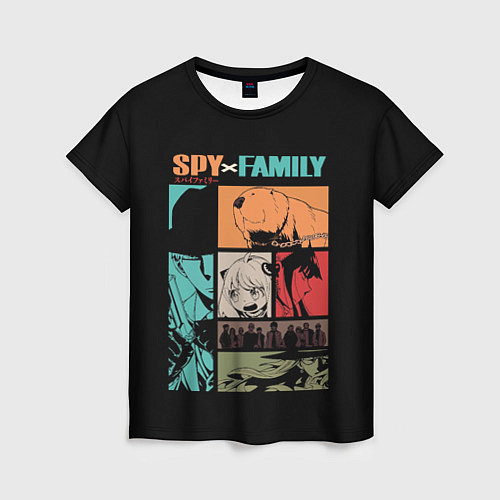 Женская футболка SPY X FAMILY СЕМЬЯ ШПИОНА ВСЕ / 3D-принт – фото 1