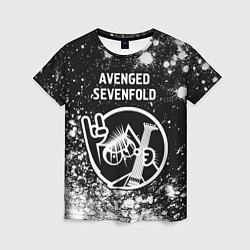 Футболка женская Avenged Sevenfold КОТ Краска, цвет: 3D-принт