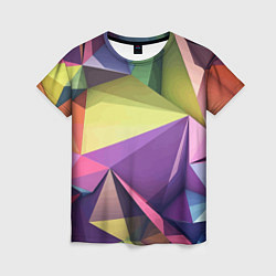 Женская футболка Geometric 3 D abstraction Геометрическая трехмерна