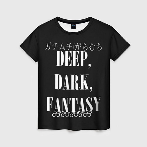 Женская футболка Глубокие темные фантазии Иероглифы / 3D-принт – фото 1