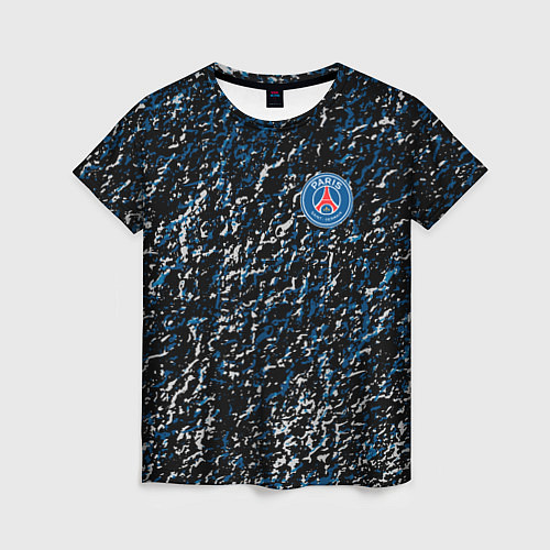 Женская футболка Псж paris брызги красок / 3D-принт – фото 1
