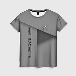 Женская футболка Lexus - серая абстракция