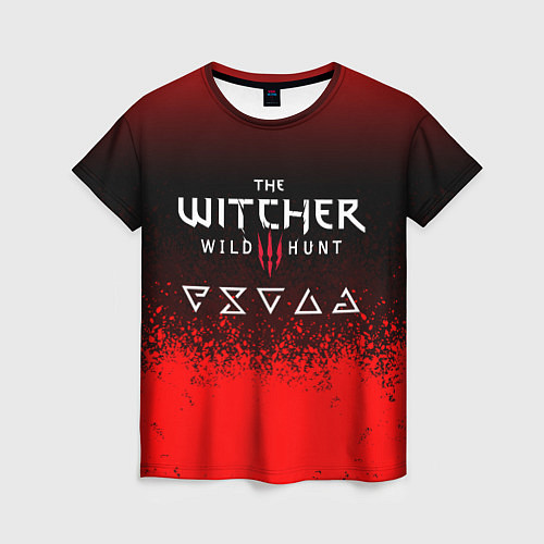 Женская футболка Witcher blood / 3D-принт – фото 1
