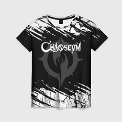 Футболка женская Chaoseum Logo Grunge, цвет: 3D-принт