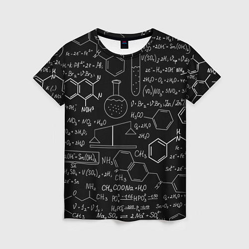 Женская футболка Химия -формулы / 3D-принт – фото 1