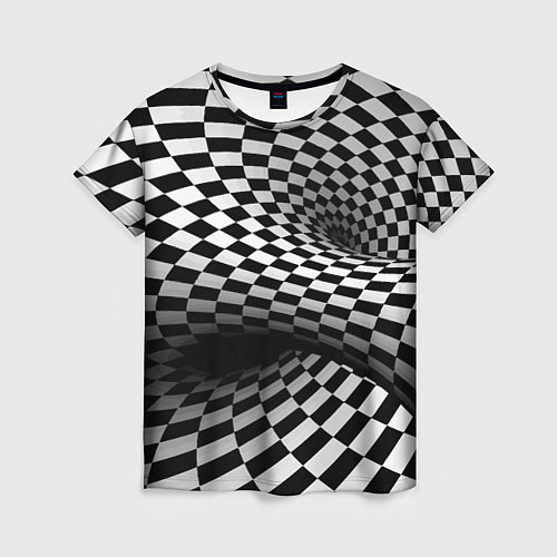 Женская футболка Геометрическая объёмная композиция Авангард / 3D-принт – фото 1