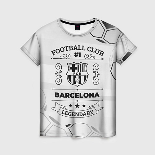 Женская футболка Barcelona Football Club Number 1 Legendary / 3D-принт – фото 1