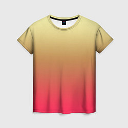 Футболка женская Красно-желтый градиент, цвет: 3D-принт