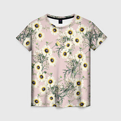 Женская футболка Цветы Летние Ромашки