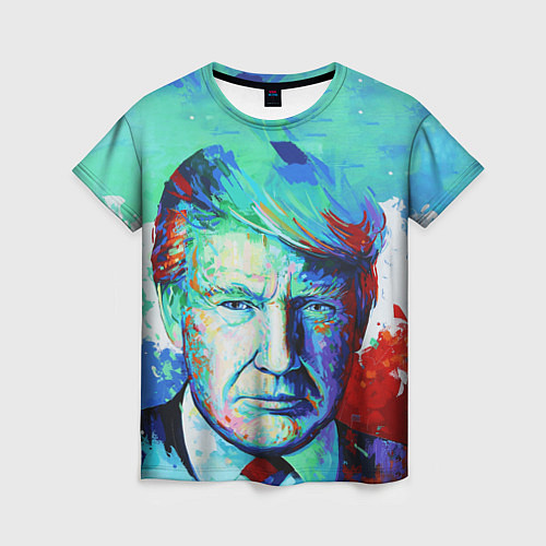 Женская футболка Дональд Трамп арт / 3D-принт – фото 1