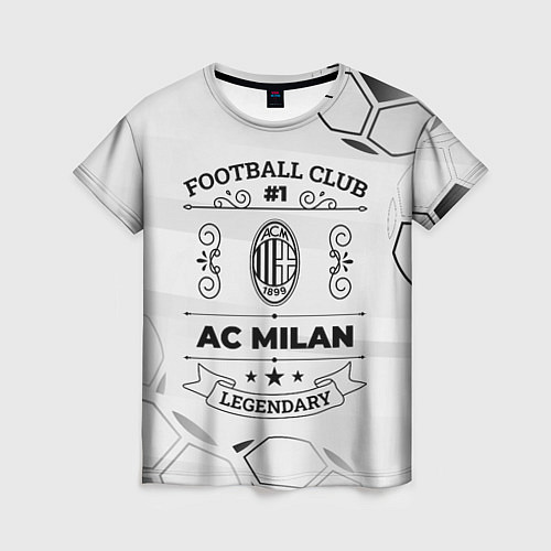 Женская футболка AC Milan Football Club Number 1 Legendary / 3D-принт – фото 1