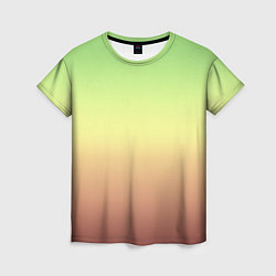 Женская футболка Градиент Фисташки Gradient