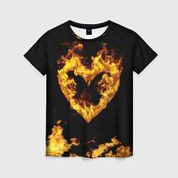 Женская футболка Fire Heart