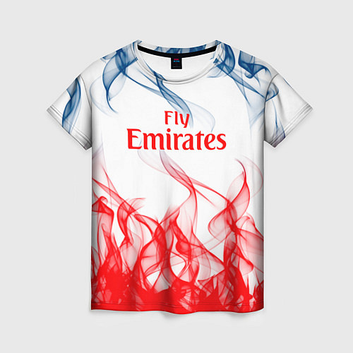 Женская футболка Arsenal пламя / 3D-принт – фото 1