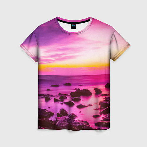 Женская футболка Just a sunset / 3D-принт – фото 1