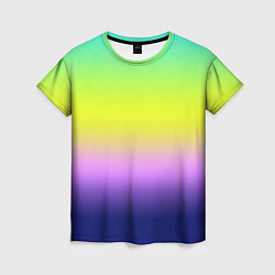 Женская футболка Разноцветный размытый фон градиент