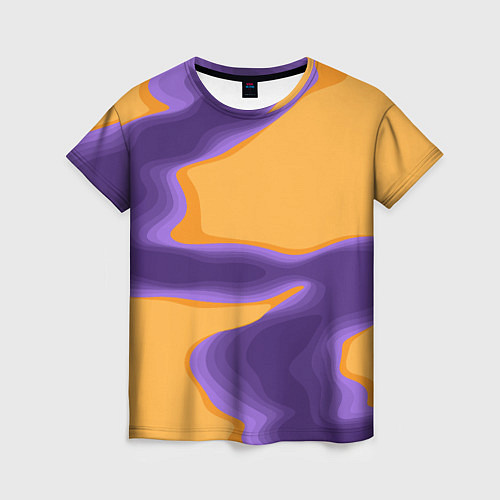 Женская футболка Фиолетовая река / 3D-принт – фото 1