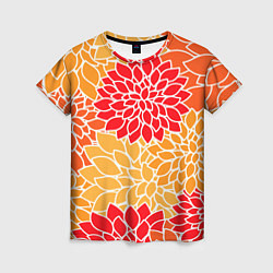 Женская футболка Летний цветочный паттерн