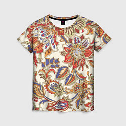 Женская футболка Цветочный винтажный орнамент