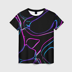 Женская футболка Неоновые линзы во тьме - Фиолетовый