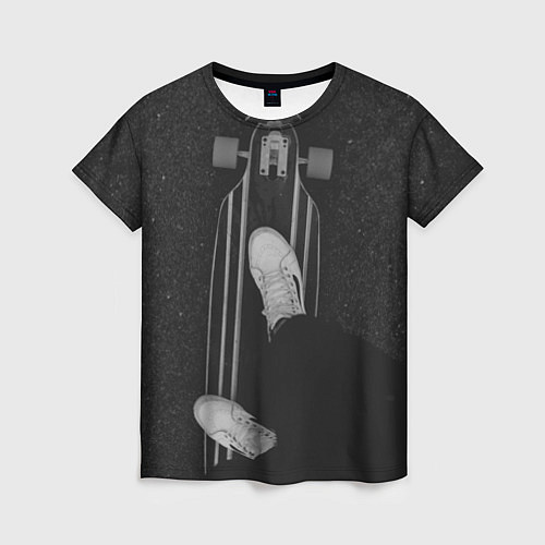 Женская футболка Skateboard Black / 3D-принт – фото 1
