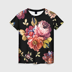 Женская футболка Розы в летней ночи Fashion trend