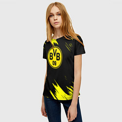 Футболка женская Borussia texture, цвет: 3D-принт — фото 2