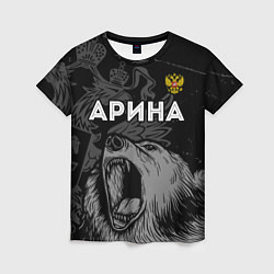 Женская футболка Арина Россия Медведь