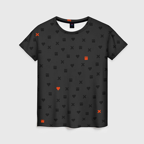 Женская футболка Love Death and Robots black pattern / 3D-принт – фото 1
