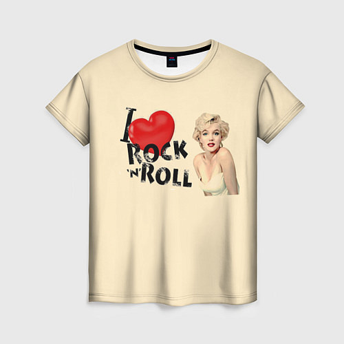 Женская футболка NOSTALGIA FOR ROCK AND ROLL / 3D-принт – фото 1
