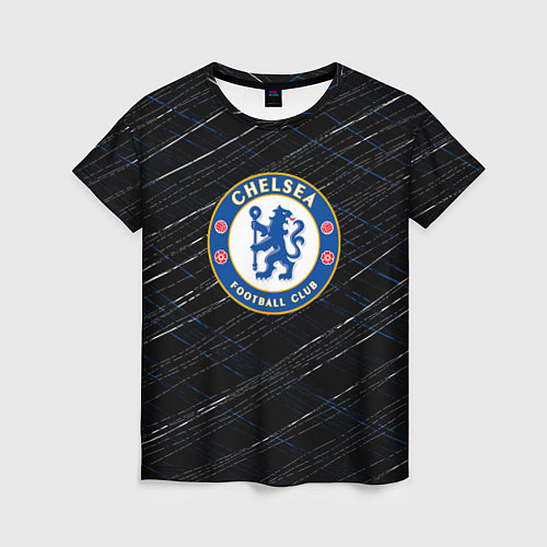 Женская футболка Chelsea много линии / 3D-принт – фото 1