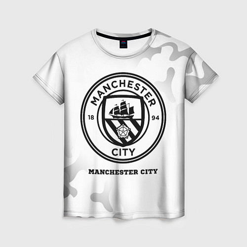 Женская футболка Manchester City Sport на светлом фоне / 3D-принт – фото 1