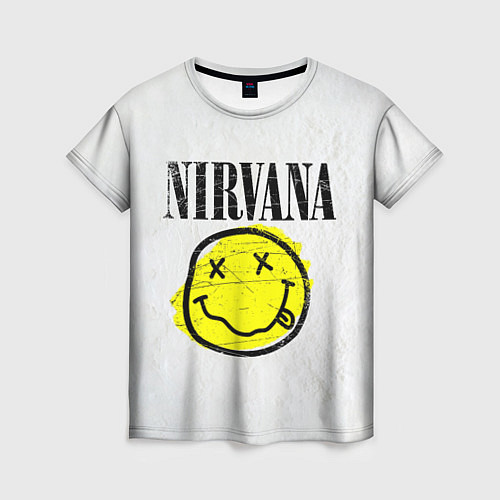 Женская футболка Nirvana логотип гранж / 3D-принт – фото 1