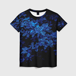 Женская футболка BLUE FLOWERS Синие цветы