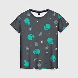 Женская футболка Aliens pattern