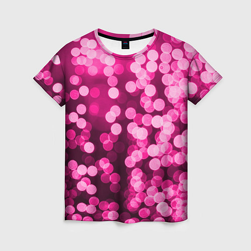 Женская футболка Розовые блестки / 3D-принт – фото 1