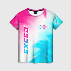 Футболка женская Exeed Neon Gradient, цвет: 3D-принт