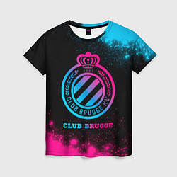 Футболка женская Club Brugge Neon Gradient, цвет: 3D-принт