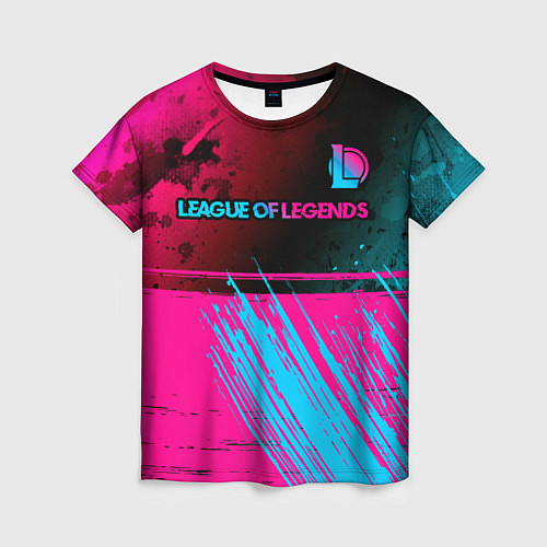 Женская футболка League of Legends Neon Gradient / 3D-принт – фото 1