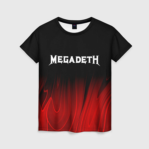 Женская футболка Megadeth Red Plasma / 3D-принт – фото 1