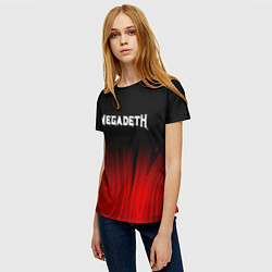 Футболка женская Megadeth Red Plasma, цвет: 3D-принт — фото 2
