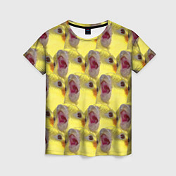 Женская футболка Попугай Корелла Орёт Мем
