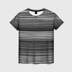 Женская футболка Black and white thin stripes Тонкие полосы