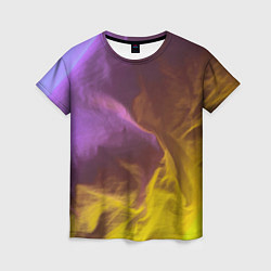 Женская футболка Неоновые фонари на шёлковой поверхности - Фиолетов