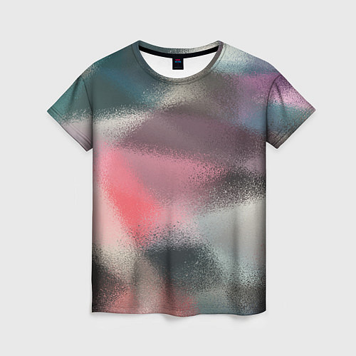 Женская футболка Современный разноцветный абстрактный узор / 3D-принт – фото 1