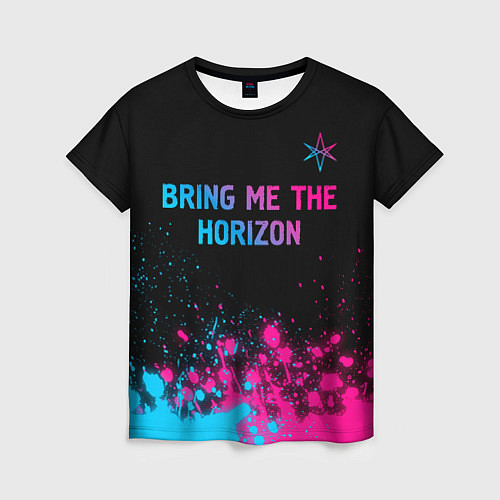 Женская футболка Bring Me the Horizon Neon Gradient / 3D-принт – фото 1