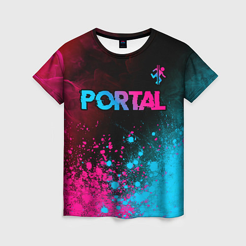 Женская футболка Portal Neon Gradient / 3D-принт – фото 1