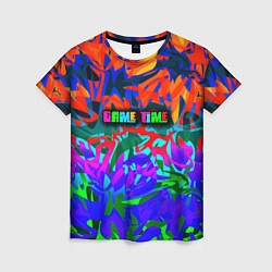 Футболка женская Game time Абстрактный пятнистый узор, цвет: 3D-принт